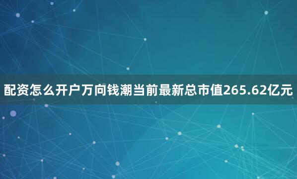 配资怎么开户万向钱潮当前最新总市值265.62亿元